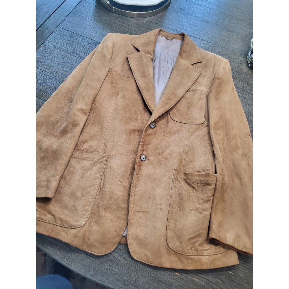 Vintage MCM Rockabilly 50s 60s Connoleys Leather Suede Blazer Coat Jacket 40r #1